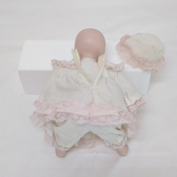 Porcelain Sleeping Baby Dolls Removable Outfits Hats Marked Trademarks Vintage - Picture 10 of 15